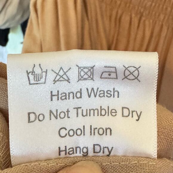 Kourt Tan Smocked Puff Sleeve Mini Dress Size XS - Picture 6 of 7